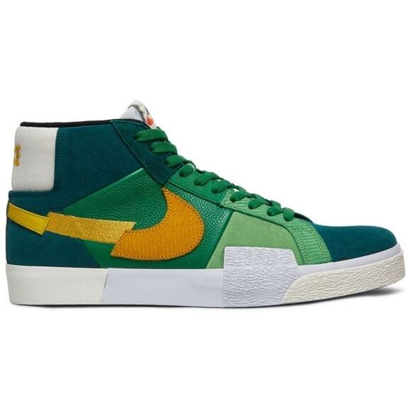 Men's Nike Zoom Blazer Mid Premium SB Mosaic Pack - Aloe Verde Size 9.5 - Picture 2 of 12